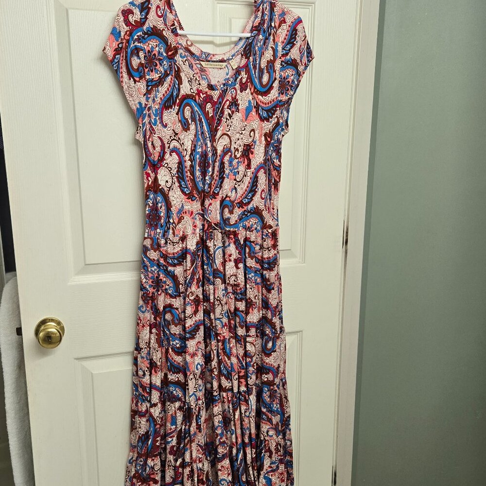 Soft Surroundings Paisley Dress PM NWOT